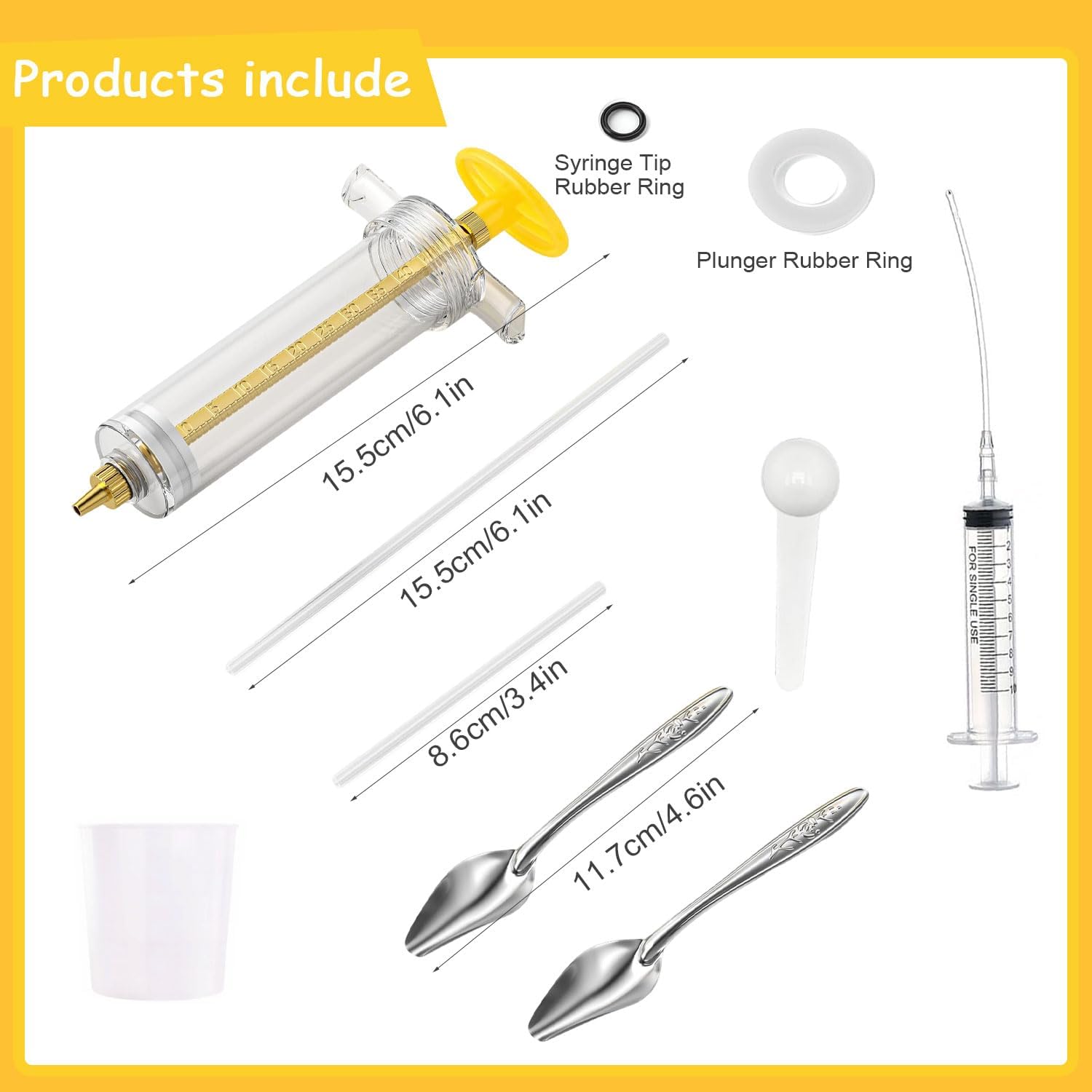 Close up of 50 milliliter bird feeding syringe scale