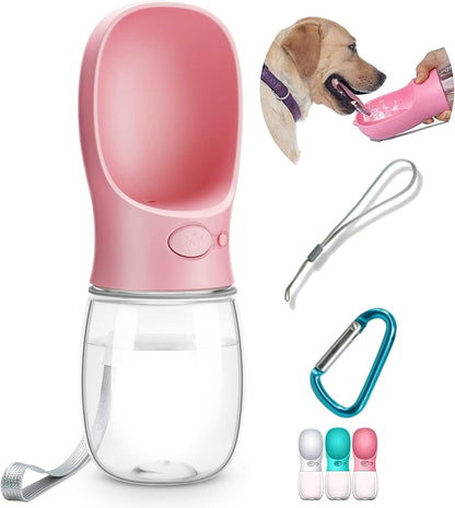 DEYACE food grade plastic pet water bottle packed securely inside a travel backpack pocket.