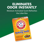 Six pack of thirty ounce imported cat litter odor eliminator boxes