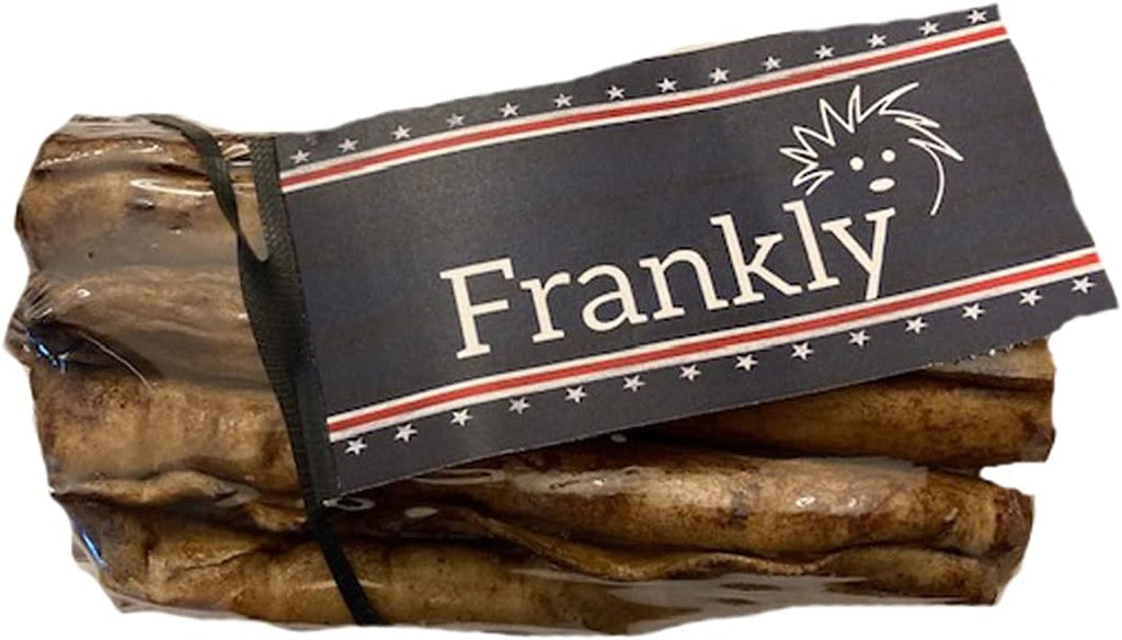 Frankly grain free 100 percent collagen chicken wrapped dog training sticks showcasing texture.