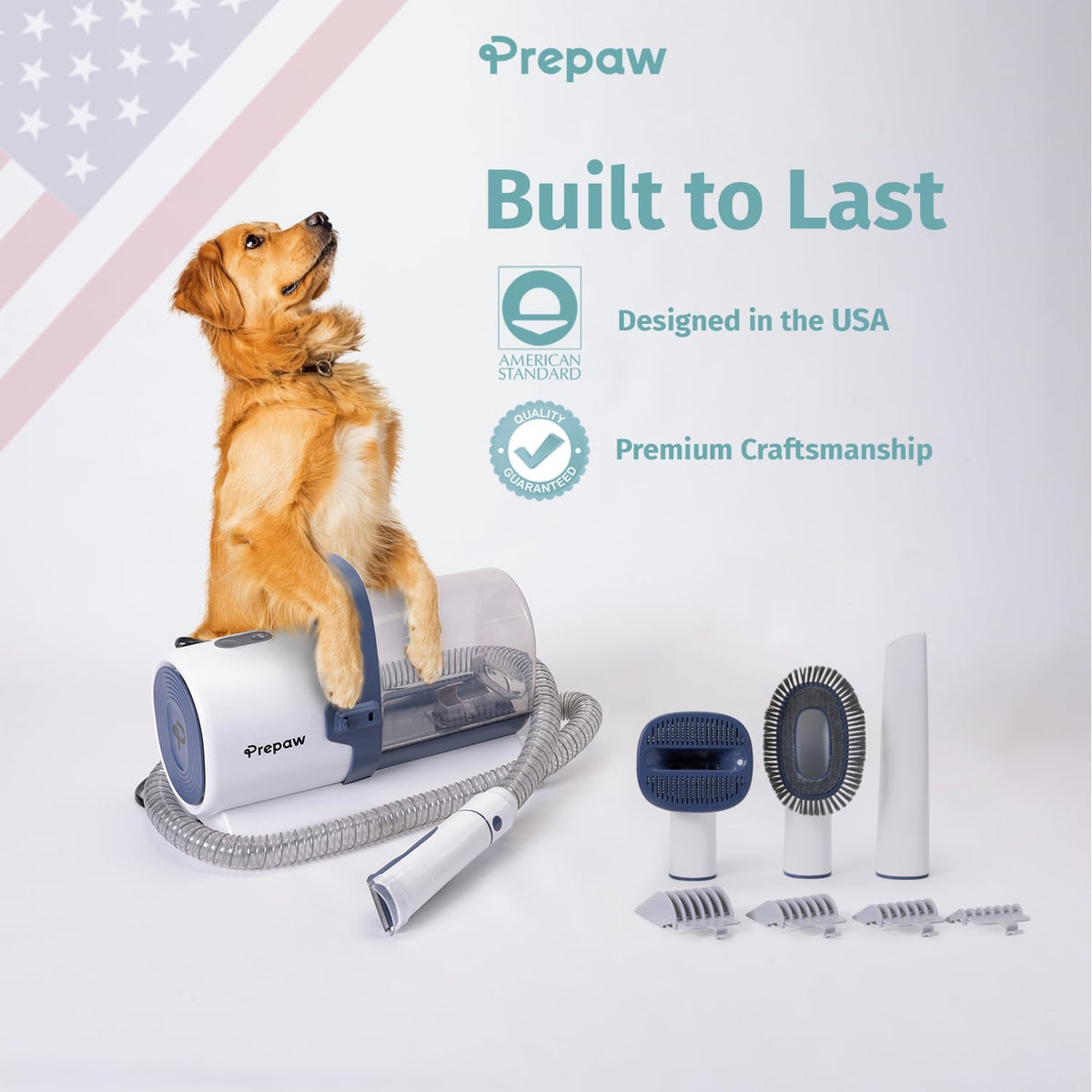 4-in-1 Pet Grooming Kit with Vacuum for Dog Shedding, 11000Pa Suction Power, Whisper Quiet, USA Design, Multi-Filtration System, 2.5L Trash Can, Auto-Protection, Low Noise, Home Grooming - Image 9