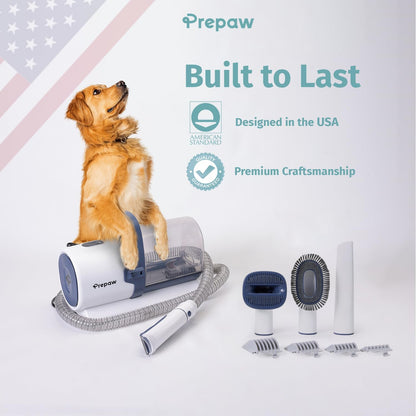 4-in-1 Pet Grooming Kit with Vacuum for Dog Shedding, 11000Pa Suction Power, Whisper Quiet, USA Design, Multi-Filtration System, 2.5L Trash Can, Auto-Protection, Low Noise, Home Grooming - Image 9