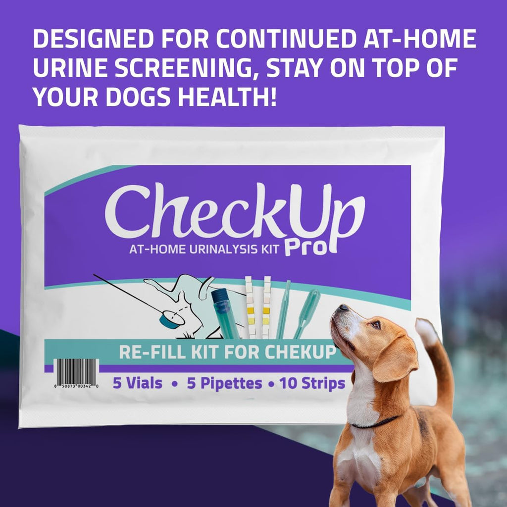 Ten parameter dog urine test strips with pipettes and sterile vials