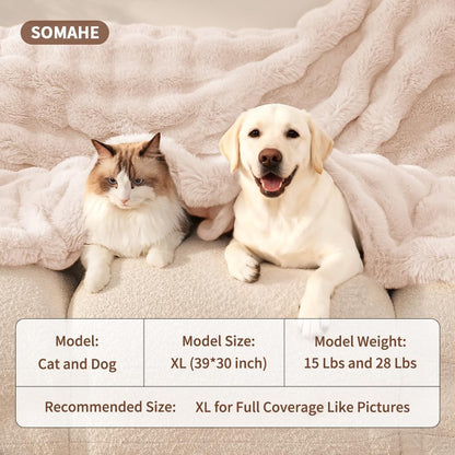 SOMAHE durable self warming cat blanket folded neatly