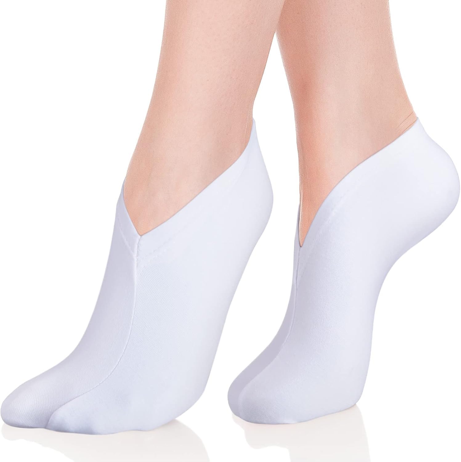 Geyoga white cotton moisturizing socks for dry feet treatment 10 pairs