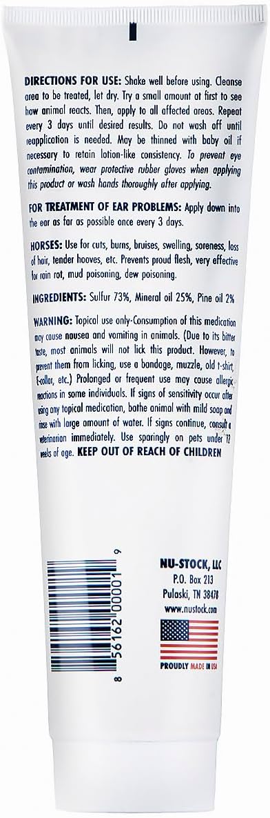 NuStock all purpose topical cream for animal skin health