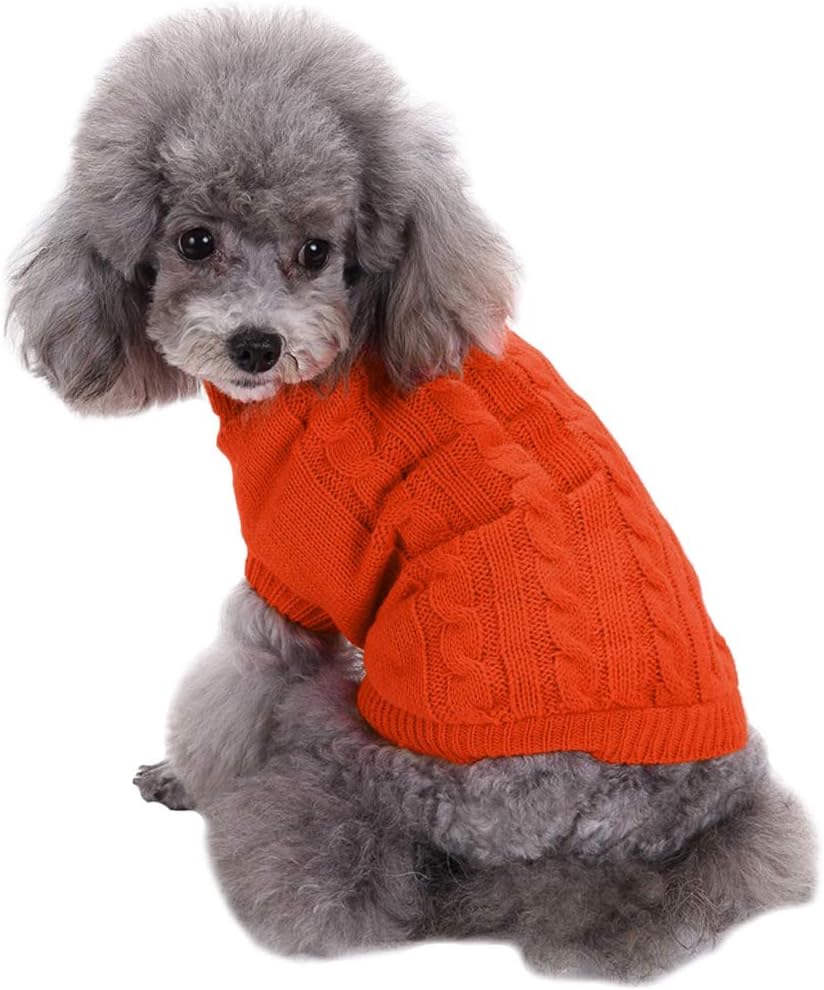 CHBORCHICEN Small Dog Sweaters Knitted Pet Cat Warm Dog Sweatshirt Winter Clothes Kitten Puppy Sweater (XXS, Dress-Purple) - Image 15