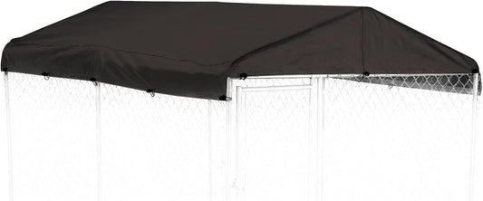Ddeman outdoor dog kennel cover front view heavy duty waterproof pet canopy