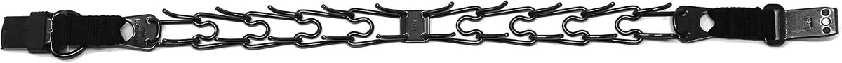 Detailed view of the patented quick-release buckle on the heavy-duty training collar.