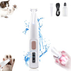 Mcbazel Yilia pet micro precision trimmer front view showing white and gold design