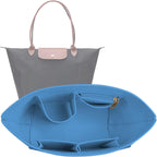 Lckaey large beige organizer showing the dedicated water bottle compartment