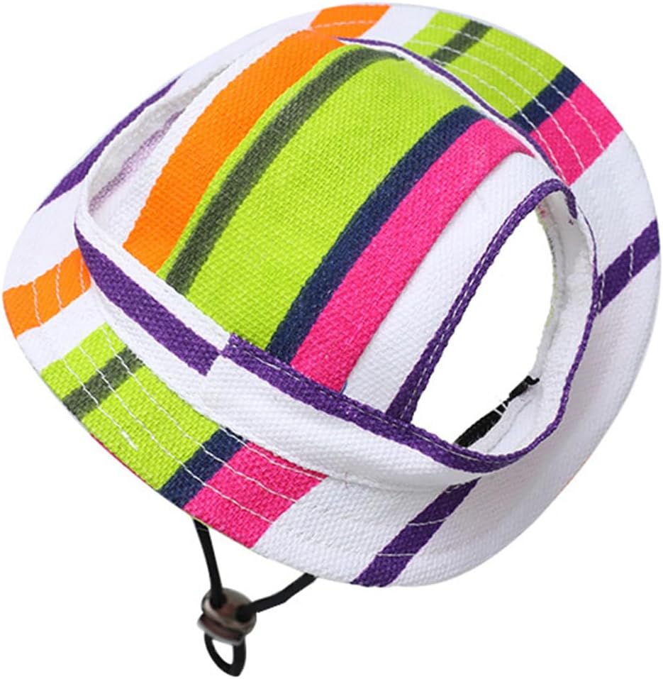 Round Brim Princess Hat Visor Hat Pet Dog Mesh Porous Sun Hat with Ear Holes for Small, Extra Small Dog Teddy, Pug, Chihuahua, Shih Tzu, Yorkshire Terriers, Papillon Pink S - Image 12