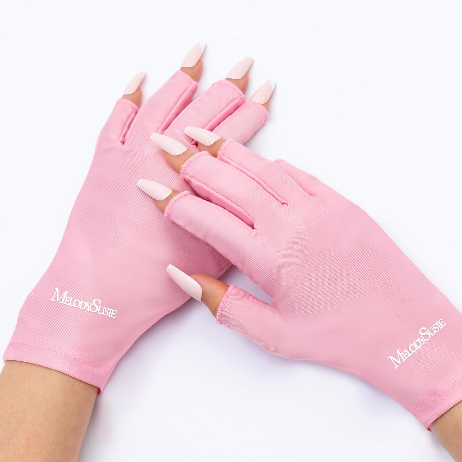 MelodySusie premium UV protection gloves pink front view