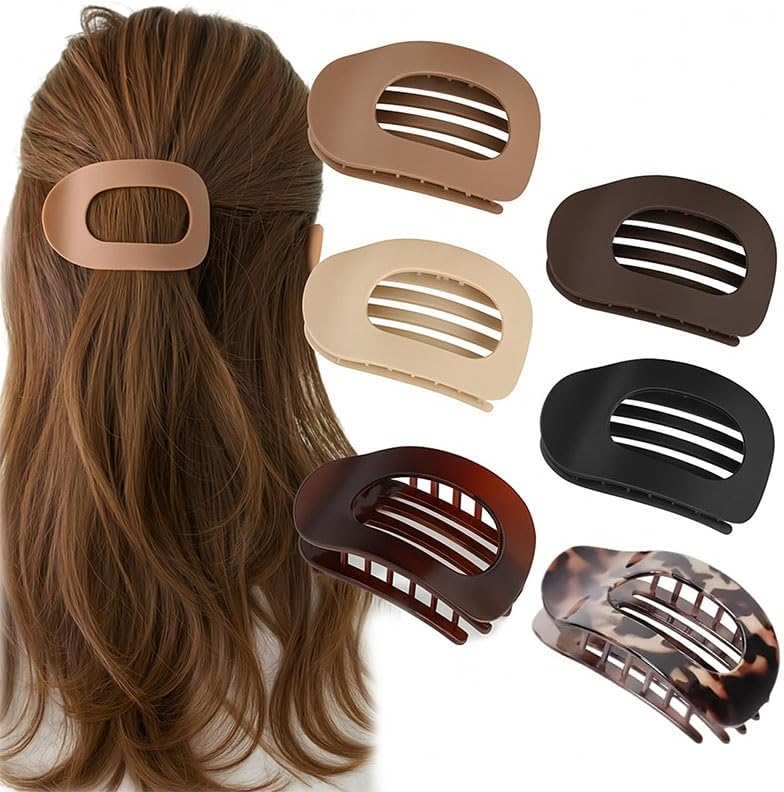 Bofunx duckbill hair clips 6 piece set front view