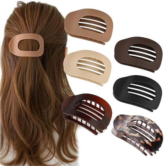 Bofunx duckbill hair clips 6 piece set front view