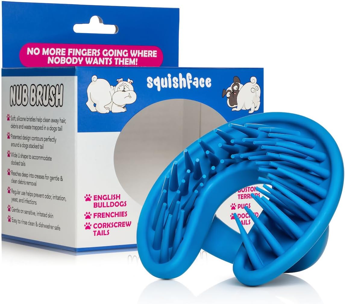 Squishface Silicone Nub Brush front view authentic imported dog grooming tool
