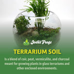 Close up view of custom blended terrarium soil texture and ingredients