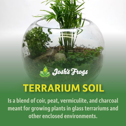 Close up of Josh's Frogs terrarium soil texture and components