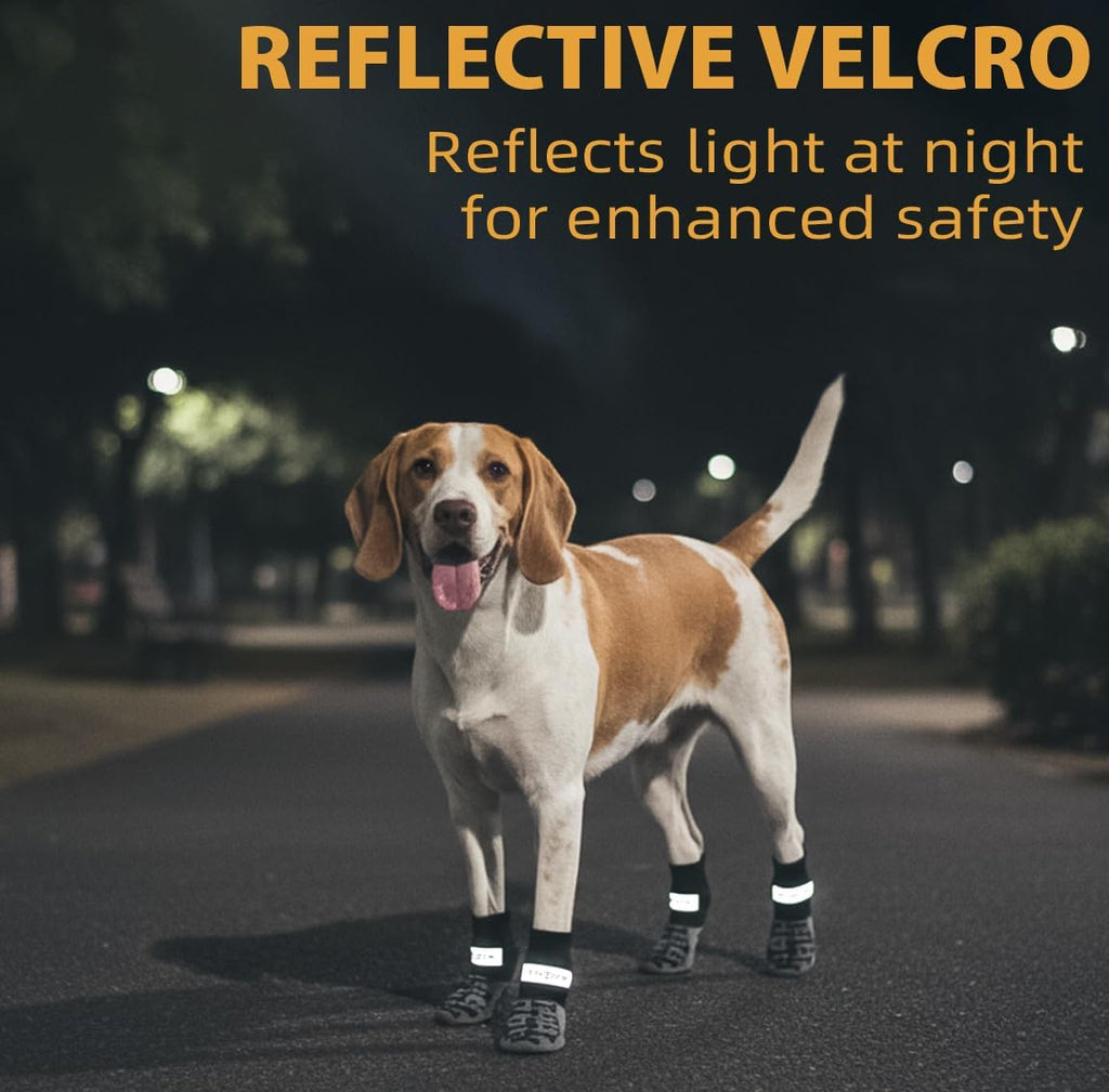 Side profile of Purrzone dog socks for indoor traction