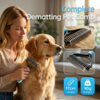 Emily Pets grooming rake showing low density and high density sides
