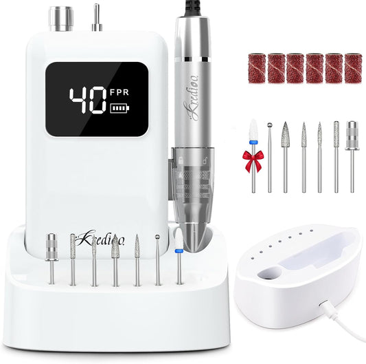 Kredioo professional brushless nail drill white front view