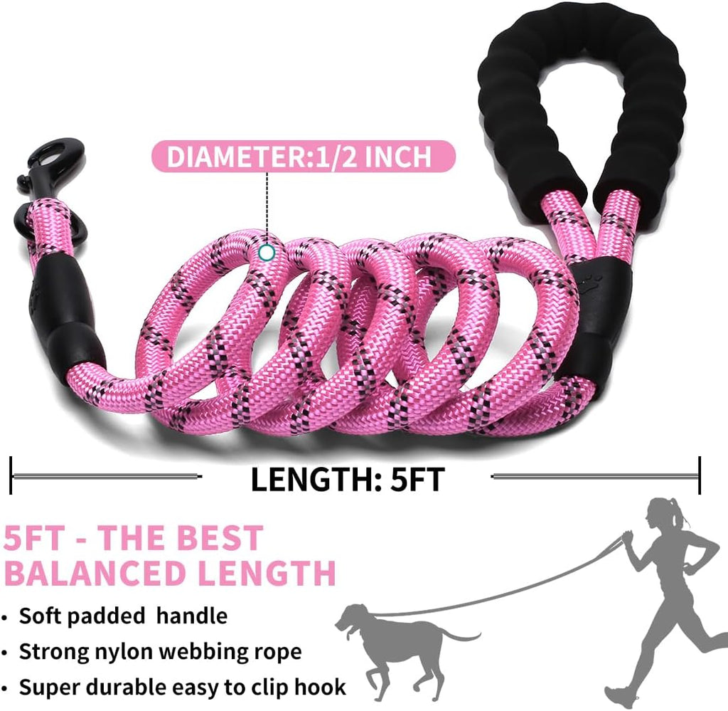 COOYOO reflective pet walking lead pack showing the included matching poo bag dispenser.