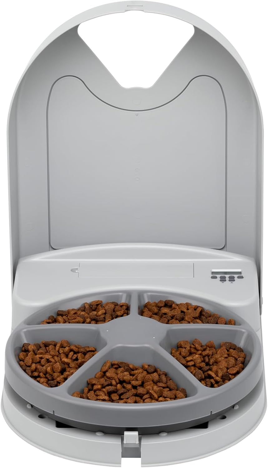 PetSafe automatic dog and cat feeder front view programmable digital clock pet food dispenser