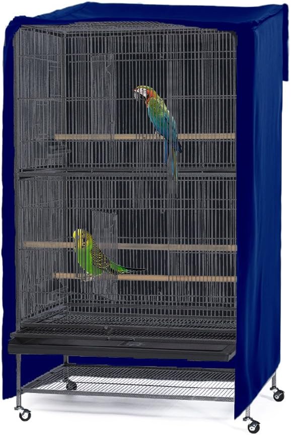 PONY DANCE Pets Product Universal Birdcage Cover Blackout & Breathable Birdcage Cover for Pets' Good Night, Large, Black, 35 L x 25 W x 47 in H - Image 12
