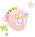 BUBBLELOGUS Strawberry Bubble Protective Case front view showcasing the pink silicone cover and holographic faceplate.