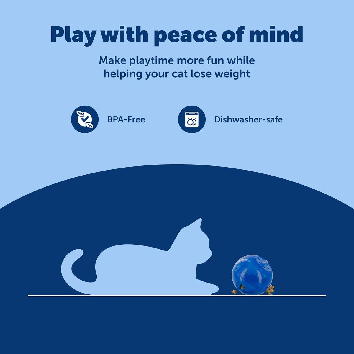 PetSafe Slimcat Feeder Ball Cat Toy, Blue - Image 5