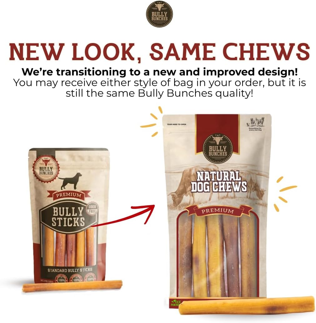 Close up of Bully Bunches collagen and beef bully stick texture