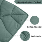 Letalong 30 x 20 inch leaf beds for cats showing thick quilted cotton texture closeup