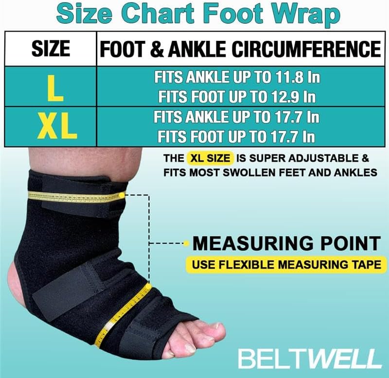 Two count set of Beltwell black compression wraps for lymphedema