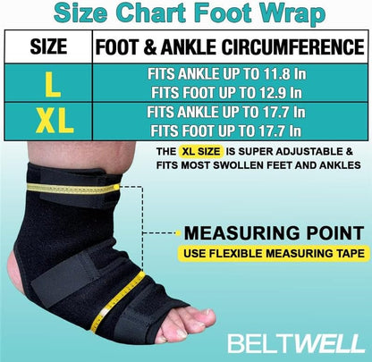 Two count set of Beltwell black compression wraps for lymphedema