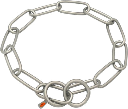 Herm Sprenger professional dog training slip chain on a flat surface