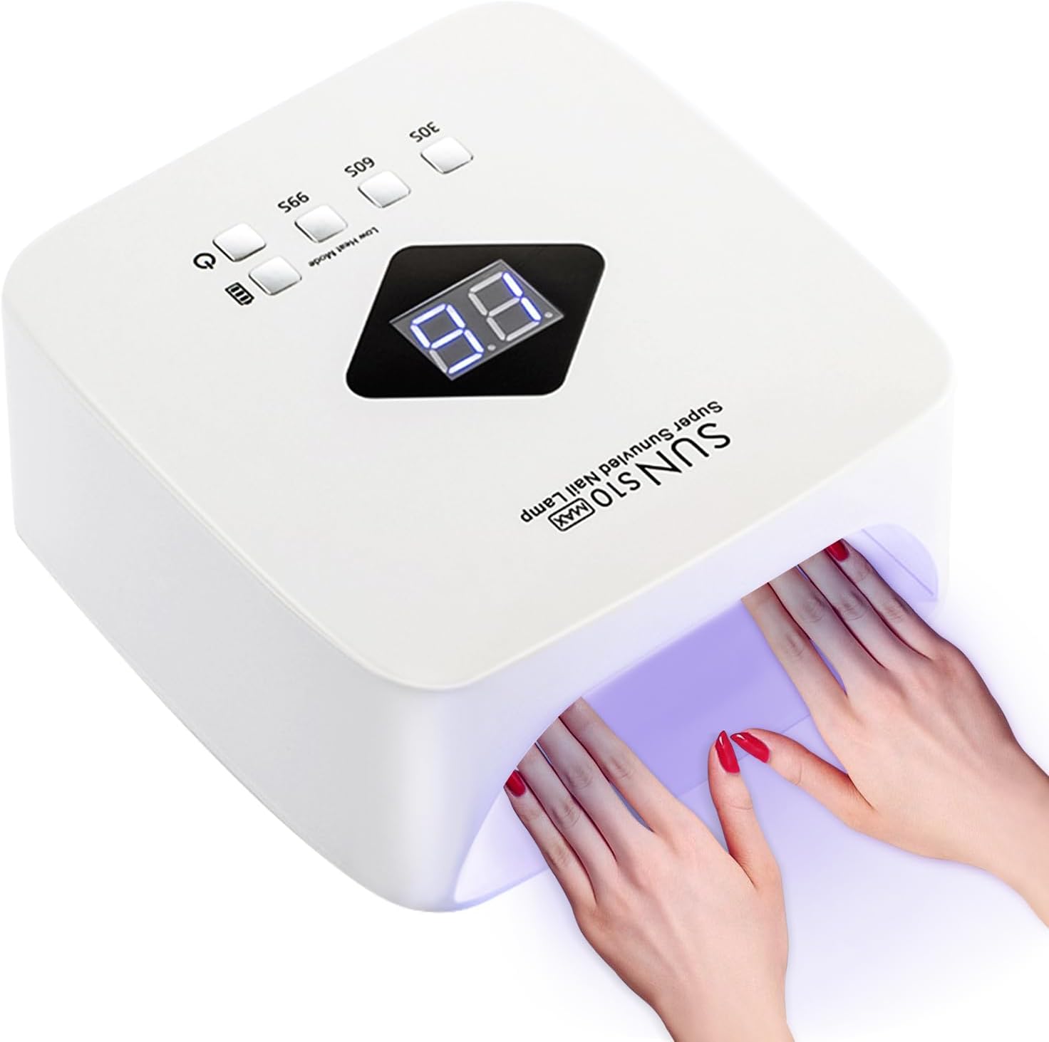 LKE 120W cordless nail lamp front view white design