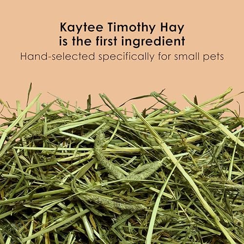 Small animal daily feeding guide on Kaytee packaging