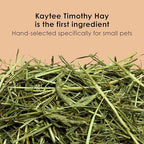 Small animal daily feeding guide on Kaytee packaging
