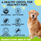 Rawhide free high protein dog chews pack for pet dental health