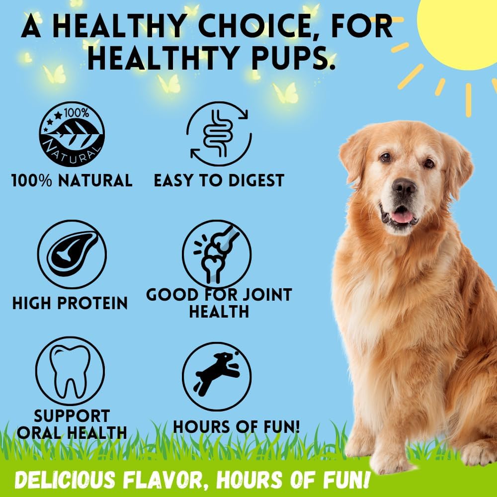 Rawhide free high protein dog chews pack for pet dental health