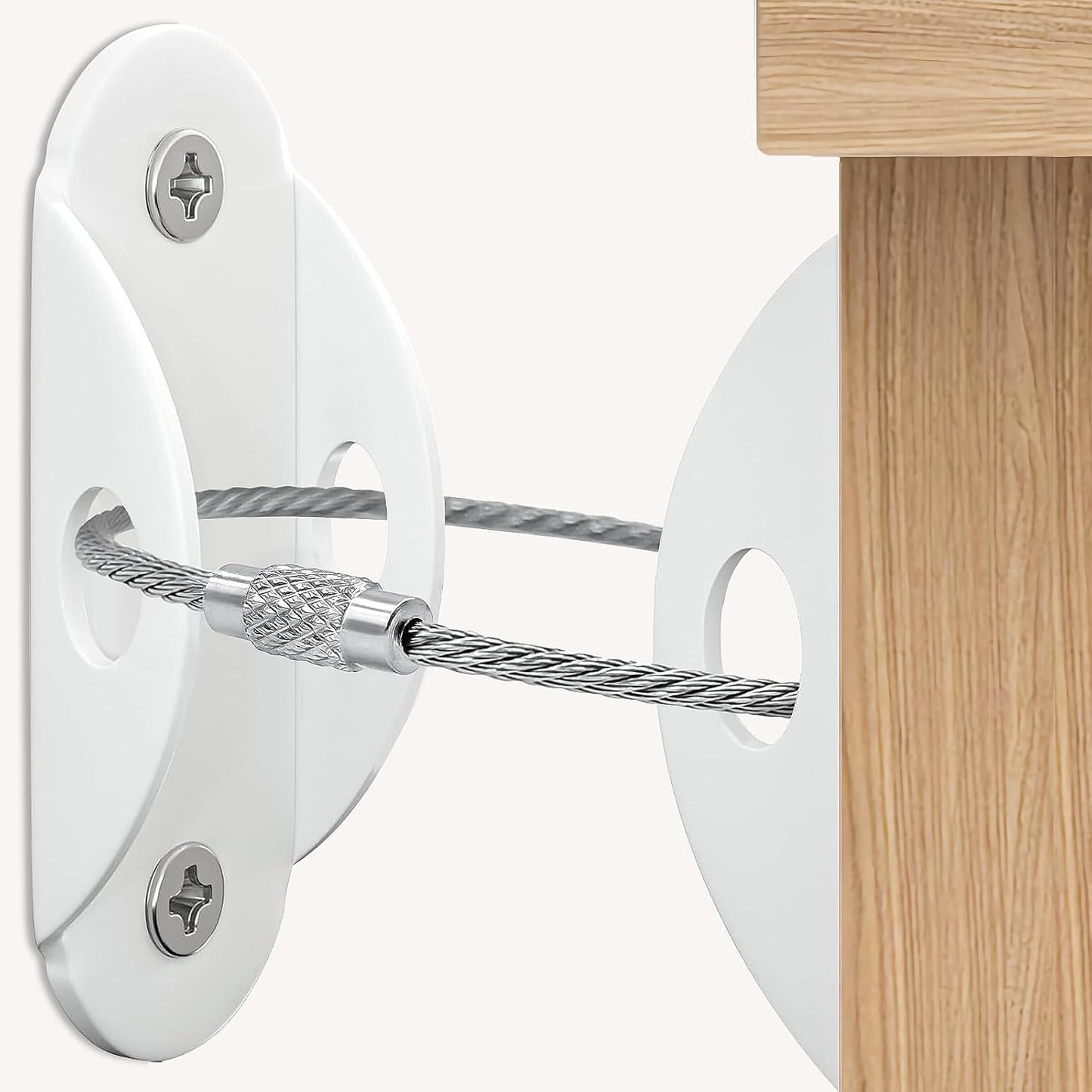 Utook Furniture Anchors eight pack front view showcasing heavy duty metal safety straps.