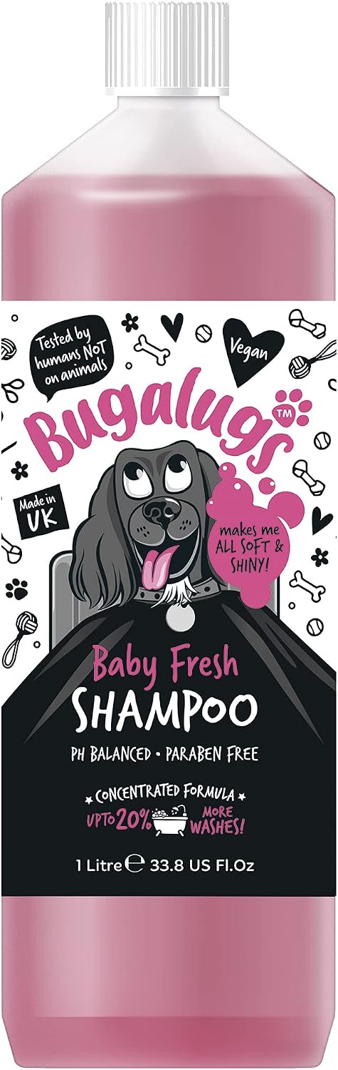 BUGALUGS Baby Fresh Dog Shampoo 16.85 FL Oz - Grooming Product for Smelly Dogs with Baby Powder Scent - Best Puppy Shampoo, Conditioner, Vegan and Professional Pet Shampoo - Image 10