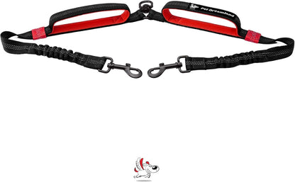 Pet Dreamland Exquisite Hands Free Double Dog Leash for Two Dogs with Tangle-Free Swivel. Premium Quality & Versatile for Running. You Will Absolutely Love This Amazing Waist Leash (Khaki & Orange) - Image 13