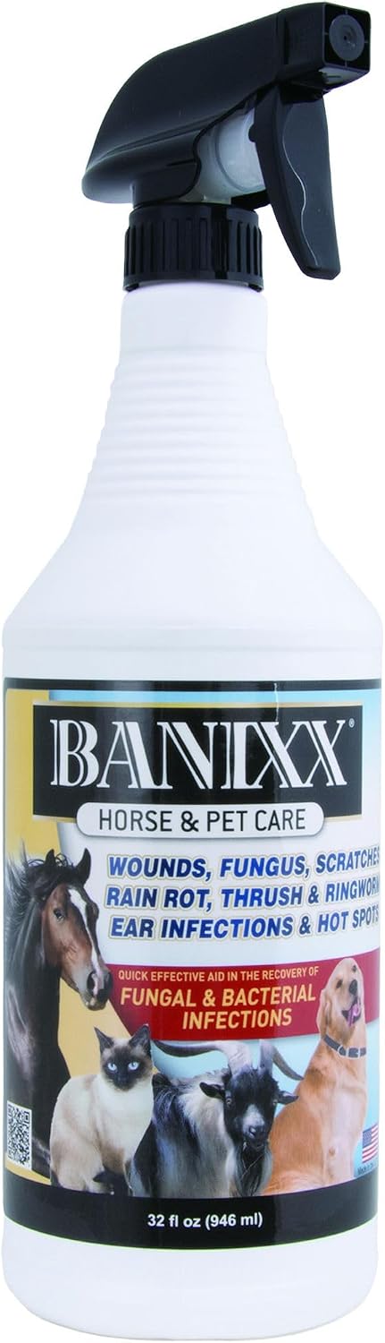 Banixx 8 fluid ounce bottle top down angle