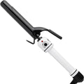 Hot Tools Pro Artist Nano Ceramic Curling Iron front view showing the white barrel and black handle.