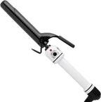 Hot Tools Pro Artist Nano Ceramic Curling Iron front view showing the white barrel and black handle.