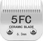 TRAH 3-3/4FC Blade Dog Grooming Clipper Replacement Blades Compatible with Andis Dog Clippers,Most A5, Wahl KM Series Clippers,Detachable Ceramic Blade,Size-3-3/4FC, 1/2-Inch Cut Length (13mm) Silver - Image 12