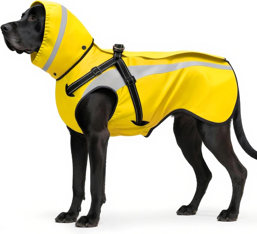 Dog Raincoat Waterproof Raincoats for Dog Reflective Dogs Rain Jackets with Hood Hoodie Pet Rain Poncho Coat for Small Medium Large Dogs Puppies S-XXL (Green, L) - Image 10