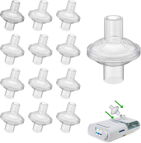 Wilerda universal CPAP and BiPAP inline filter 12 pack front view