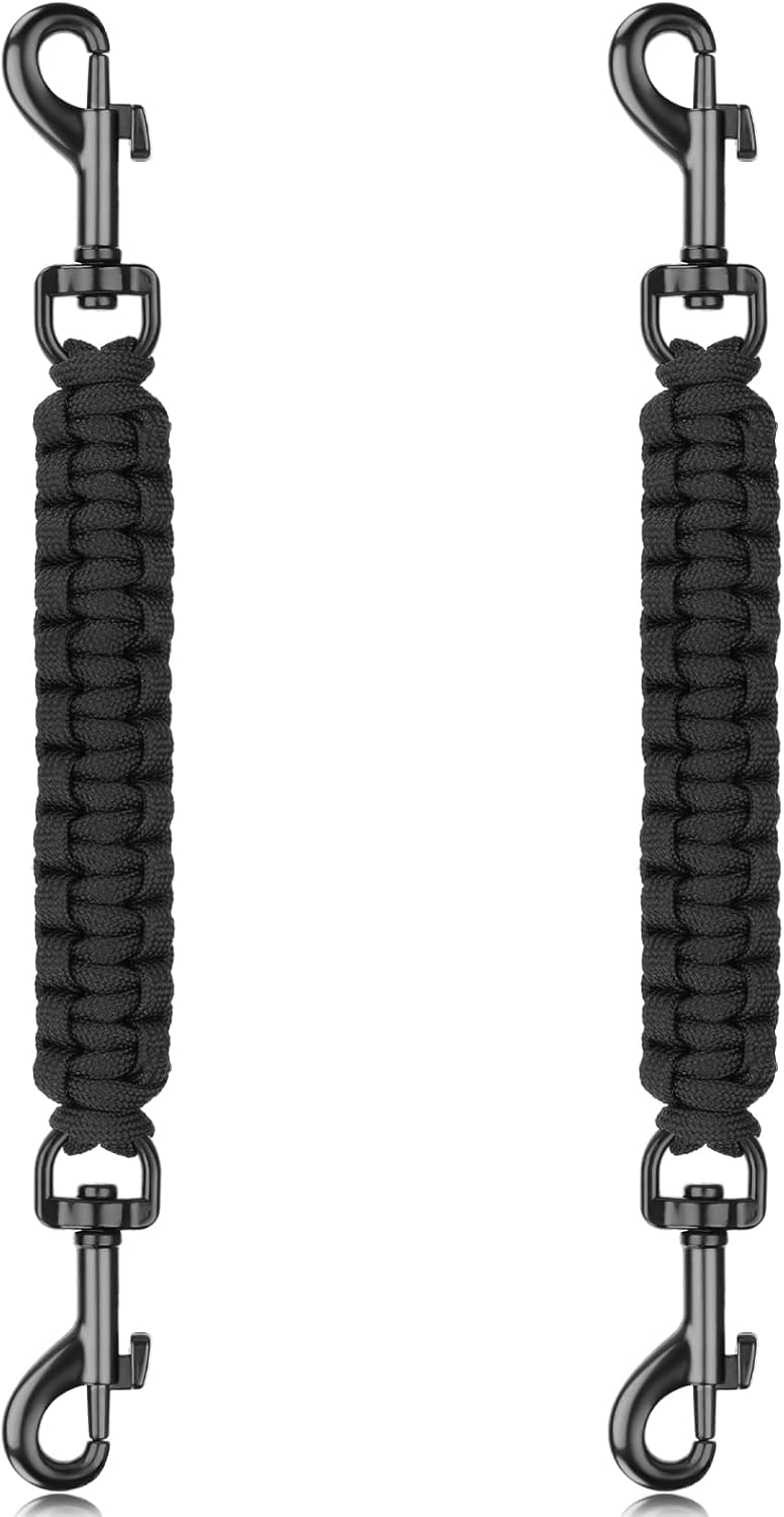 YUEPET 2 Pack 8.3 Inches Metal Dog Collar Safety Clips Heavy Duty Duble Ended Doggie Harness Collar Connector Stainless Steel Backup Clip for Dogs - Image 11